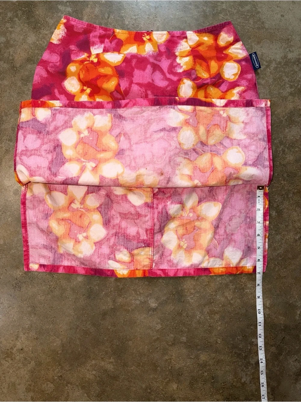 Sideout Floral Mini Skirt Pink Orange Tropical Y2K Summer Women’s Size 3 - Picture 5 of 13